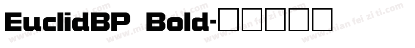 EuclidBP Bold字体转换